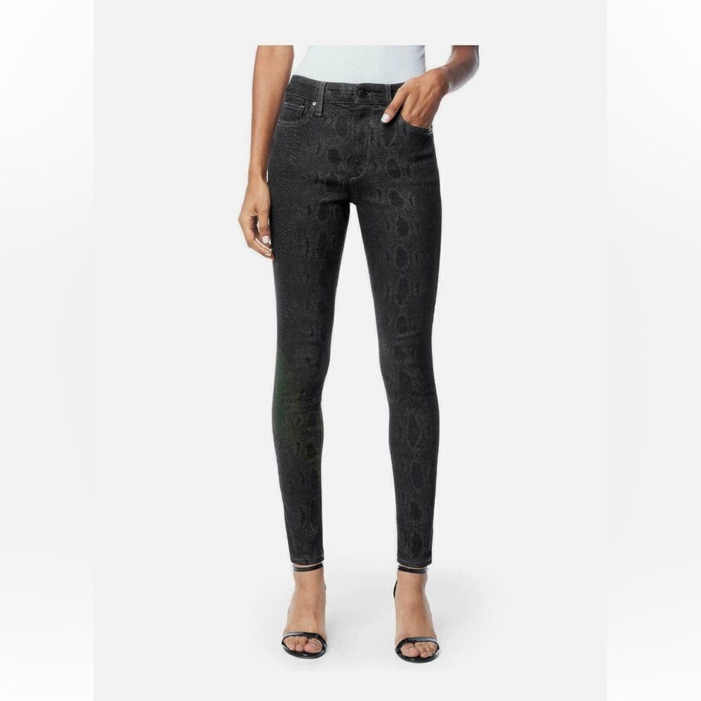 The Icon Mid rise skinny ankle size 28 Joe's Jeans Charlie Black Snake Print